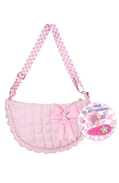 Bowtiful Puffer Crossbody Bag, Bowtiful
