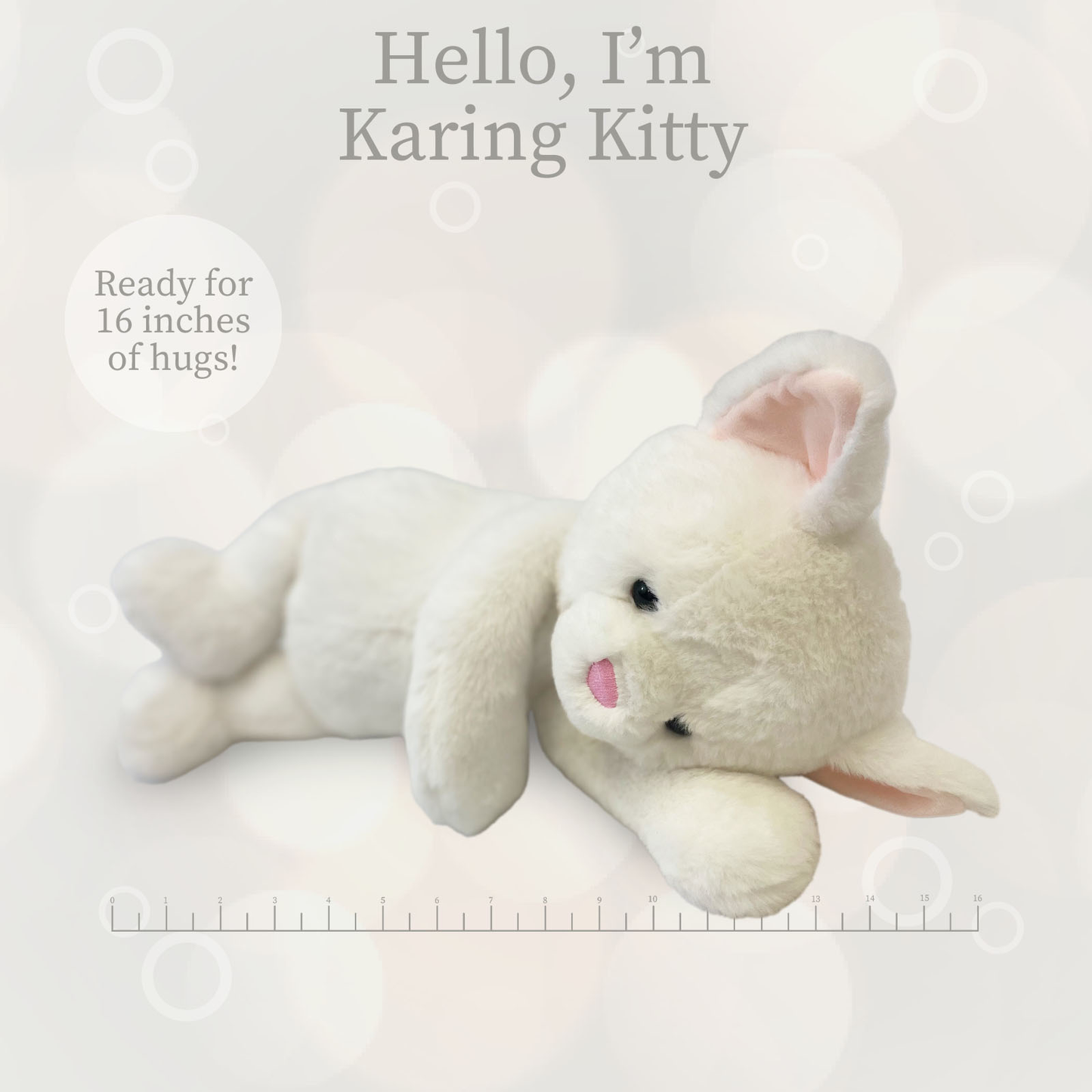 World's Softest Lushee 16 inch - Karing Kitty White