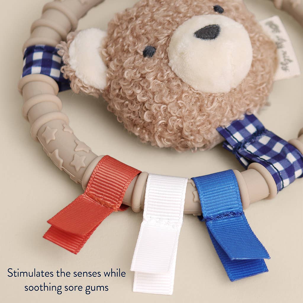 Itzy Ring Pal™ - Teething Ring Taupe Bear