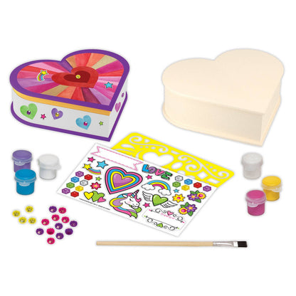 Heart Shaped Box Wood Paint Set