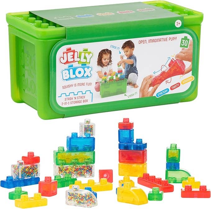 Jelly Blox Stackable Stash & Stack Sensory Play Toy Ages 2+