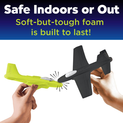 Stunt Squadron Foam Fliers Airplane Craft Kit for Kids: Glow in the Dark
