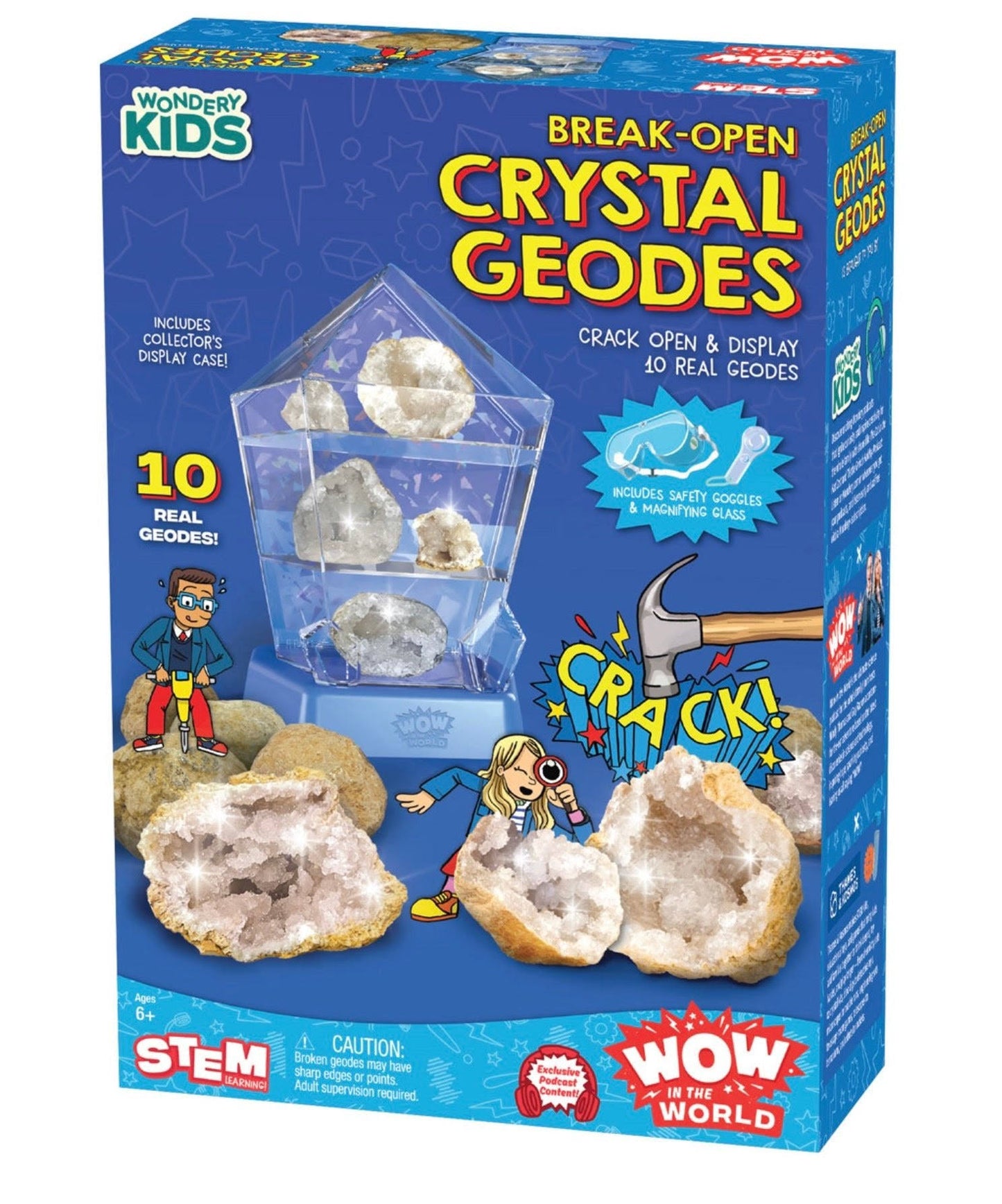 Wow in the World Break-Open Crystal Geode