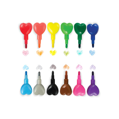 Heart Stacking Crayons