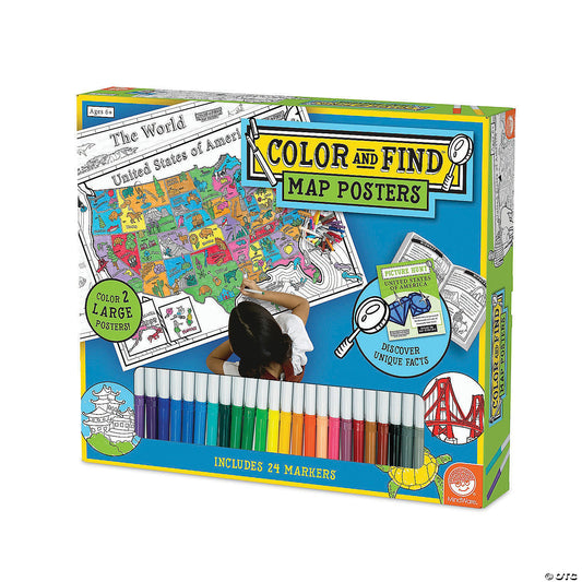 Color & Find USA map